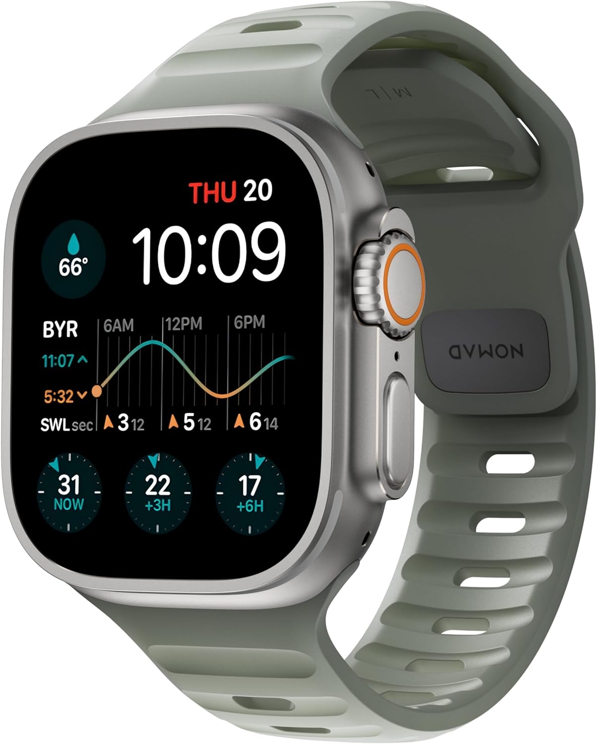 Nomad Αδιάβροχο Λουράκι Σιλικόνης Sport Band - Apple Watch Ultra/SE/11/10/9/8/7/6/5/4 (49/46/45/44mm) - Coastal Rock