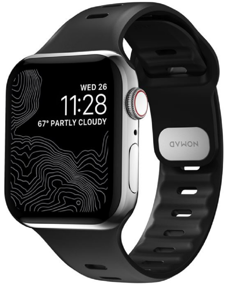 Nomad Αδιάβροχο Λουράκι Σιλικόνης Sport Slim Band - Apple Watch Ultra/SE/11/10/9/8/7/6/5/4 (49/46/45/44mm) - M/L - Black