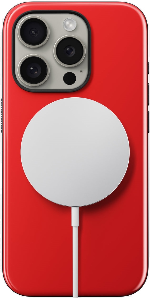 Nomad Sport Case - Σκληρή Θήκη MagSafe με TPU Bumper - Apple iPhone 15 Pro - Night Watch Red