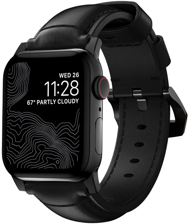 Nomad Traditional Band - Δερμάτινο Λουράκι Apple Watch Ultra/SE/11/10/9/8/7/6/5/4 (49/46/45/44mm) - Black