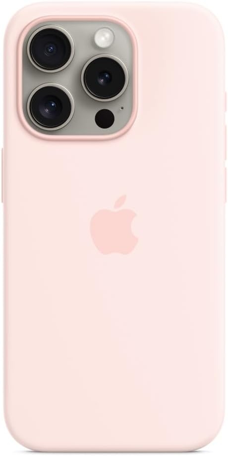 Official Apple Θήκη Σιλικόνης με MagSafe Apple iPhone 15 Pro - Light Pink