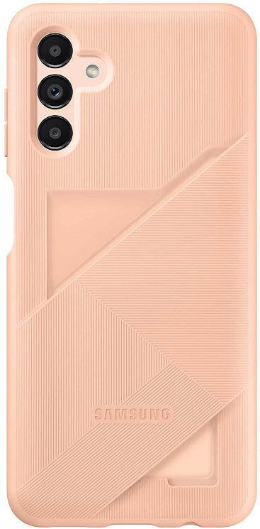 Official Samsung Card Slot Cover - Θήκη Σιλικόνης με Υποδοχή για Κάρτα - Samsung Galaxy A13 5G - Peach