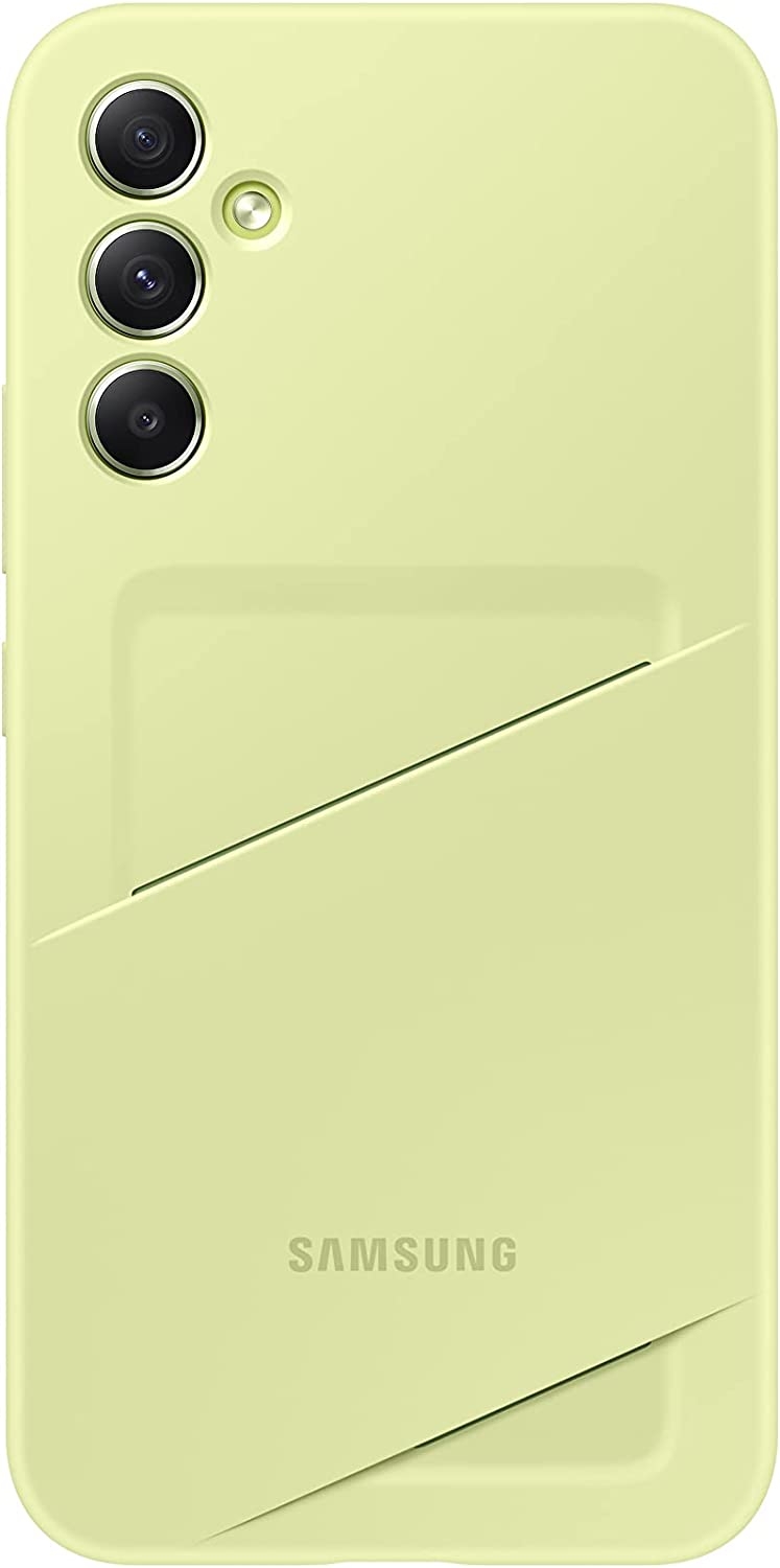 Official Samsung Card Slot Cover - Θήκη Σιλικόνης με Υποδοχή για Κάρτα - Samsung Galaxy A34 - Lime (EF-OA346TGEGWW)
