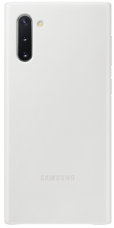 Official Samsung Leather Cover - Δερμάτινη Θήκη Samsung Galaxy Note 10 - White (EF-VN970LWEGWW)