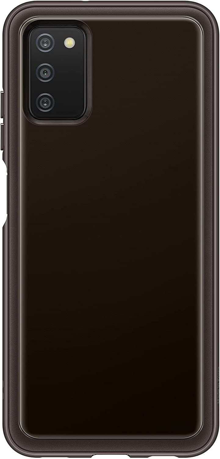 Official Samsung Θήκη Σιλικόνης Soft Clear Cover - Samsung Galaxy A03s - Black (EF-QA038TBEGEU)