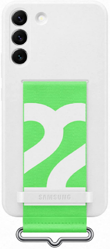 Official Samsung Θήκη Σιλικόνης Strap Cover - Samsung Galaxy S22 Plus 5G - White (EF-GS906TWEGWW)