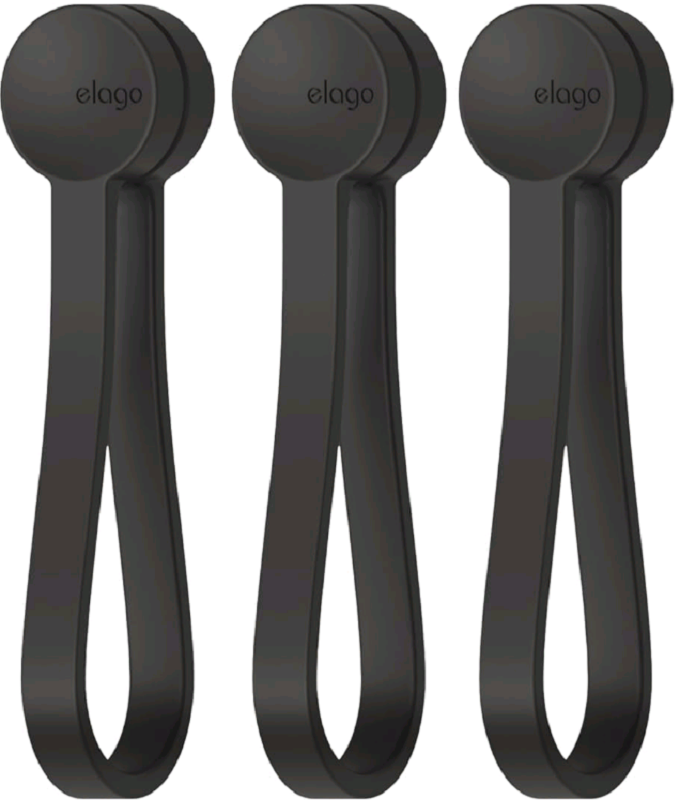 Οργανωτής Καλωδίων Elago Magnet Cable Tie Μαγνητικό από Premium Σιλικόνη 3 Τεμάχια Black