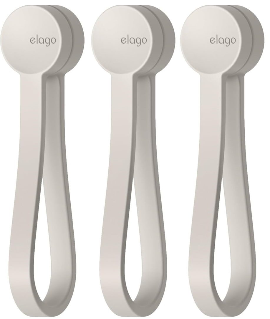 Οργανωτής Καλωδίων Elago Magnet Cable Tie Μαγνητικό από Premium Σιλικόνη 3 Τεμάχια Stone