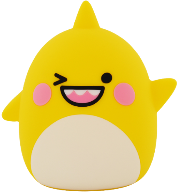 Παιδικό Φωτάκι Νυκτός Kiddoboo RainbowTap Shark Καρχαρίας από Σιλικόνη με Έγχρωμο Φωτισμό LED Yellow