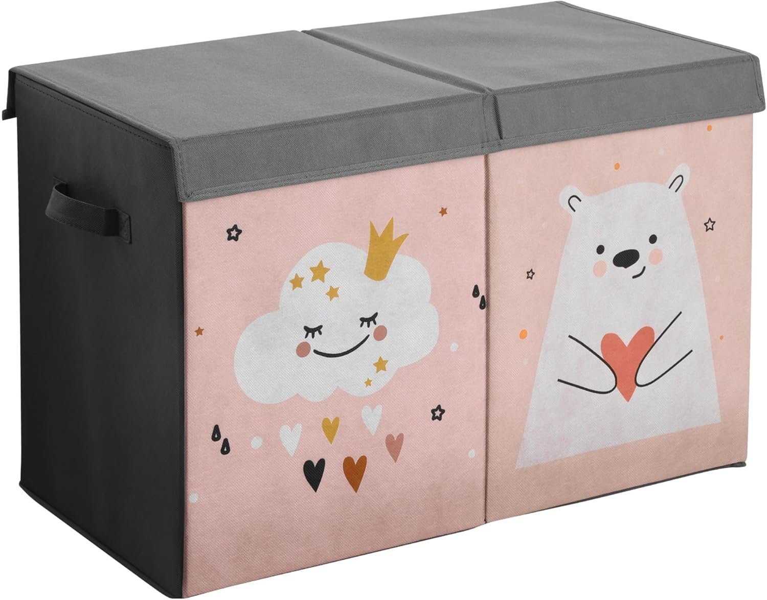 Παιδικό Κουτί Αποθήκευσης Navaris Toy Storage Box Large για Οργάνωση Παιχνιδιών 62 x 40 x 33cm Pink