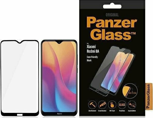 PanzerGlass Tempered Glass Case Friendly - Fullface Αντιχαρακτικό Γυαλί Οθόνης - Xiaomi Redmi 8A - Black