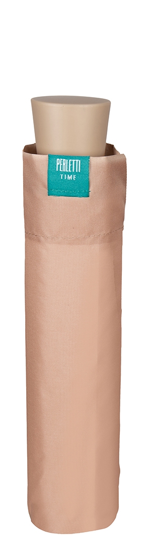 Perletti Time - Mini Αντιανεμική Ομπρέλα με Χειροκίνητο Άνοιγμα 96cm - Beige