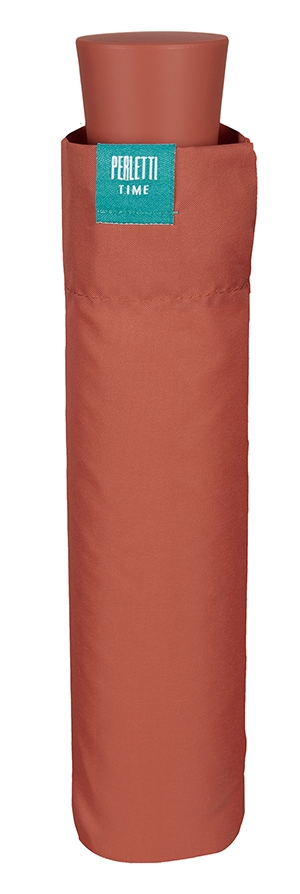 Perletti Time - Mini Αντιανεμική Ομπρέλα με Χειροκίνητο Άνοιγμα 96cm - Rust 