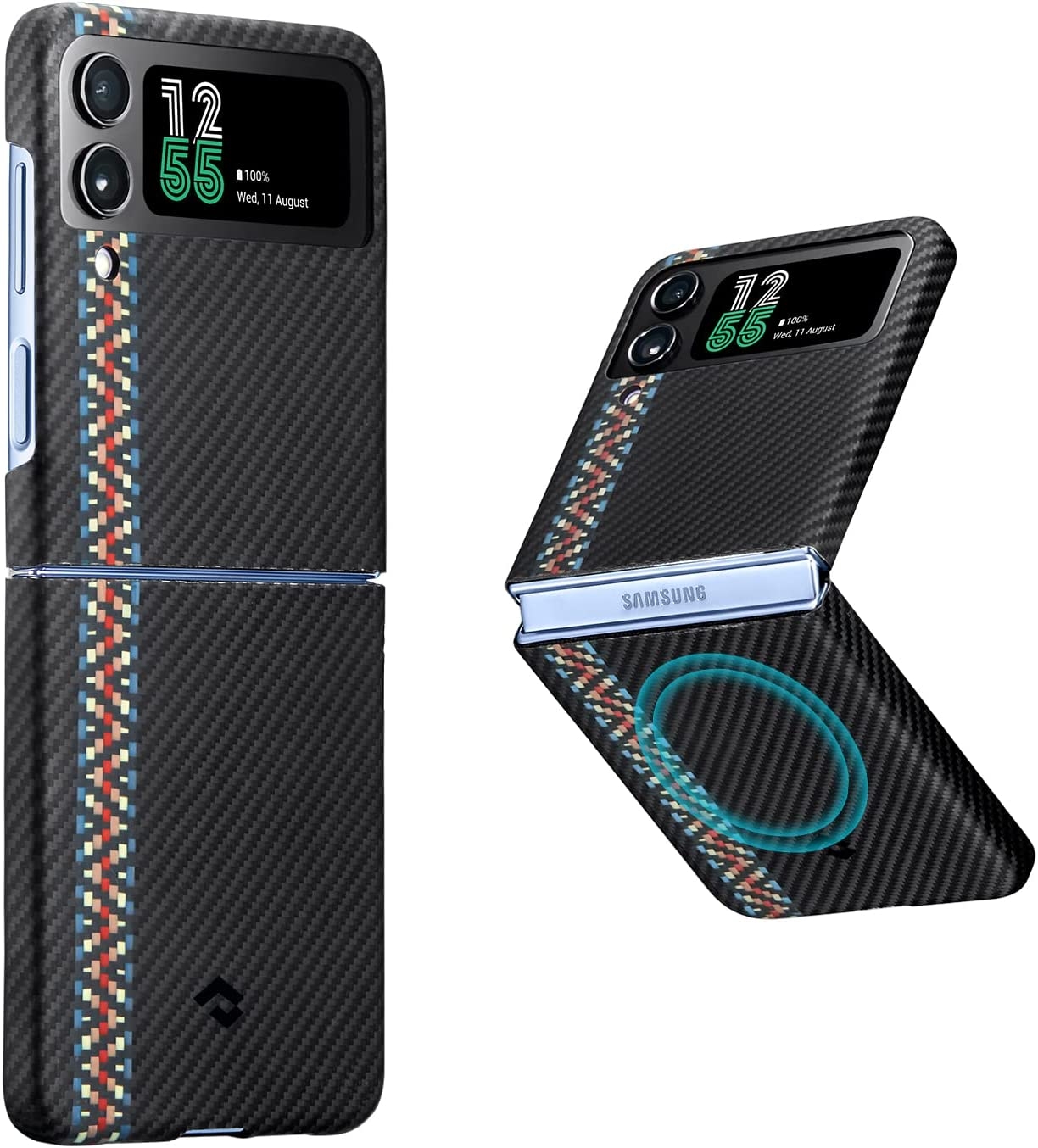 Pitaka Fusion Weaving MagEZ Case 3 - MagSafe Θήκη Aramid Fiber Body Samsung Galaxy Z Flip4 - 0.95mm - 600D - Rhapsody (FRFLIP4)