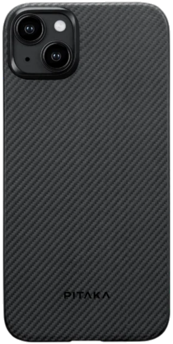 Pitaka MagEZ Case 4 - MagSafe Θήκη Aramid Fiber Body Apple iPhone 15 Plus - 0.95mm - 600D - Black / Grey / Twill