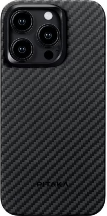 Pitaka MagEZ Case 4 - MagSafe Θήκη Aramid Fiber Body Apple iPhone 15 Pro - 1.15mm - 1500D - Black / Grey / Twill