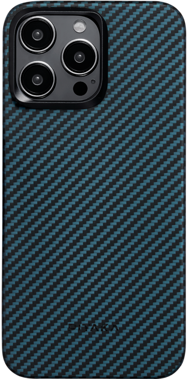 Pitaka MagEZ Case 4 - MagSafe Θήκη Aramid Fiber Body Apple iPhone 15 Pro Max - 1.15mm - 1500D - Black / Blue / Twill