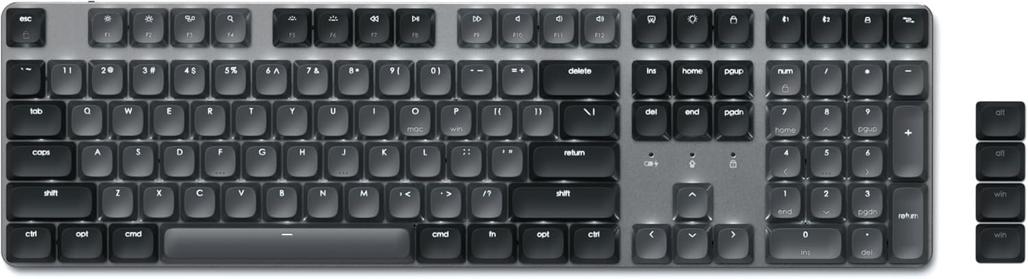 Πληκτρολόγιο Satechi SM3 Slim Mechanical Backlit Bluetooth Keyboard Ασύρματο Μηχανικό με Οπίσθιο Φωτισμό & Brown Διακόπτες Αγγλικό US Dark