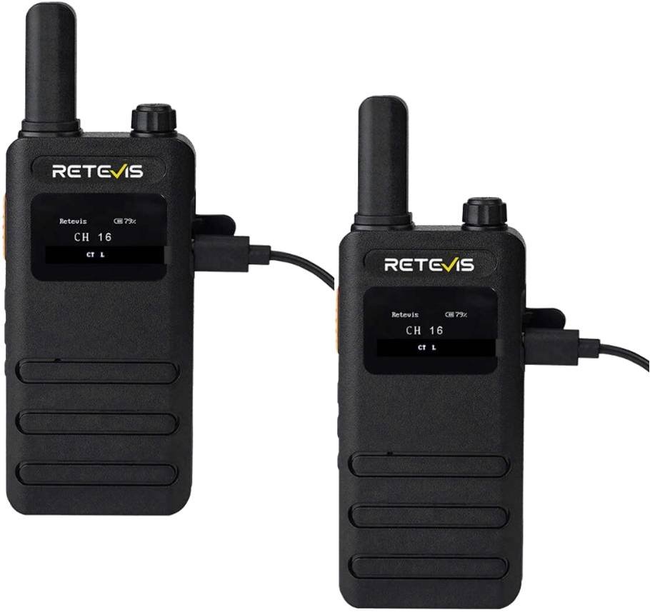 Πομποδέκτης Retevis B63S Σετ με 2 Ασύρματα Επαναφορτιζόμενα Walkie Talkie με Μπαταρία 1620mAh 5W (Χωρίς Ακουστικά Μικρόφωνα C9239A) Black