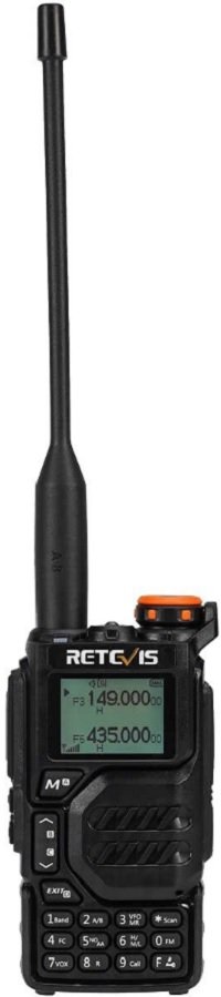 Πομποδέκτης Retevis RA79 VHF/UHF Ασύρματος Επαναφορτιζόμενος με Φακό & Μπαταρία 1.400mAh 5W Aviation Band EU Ver Black