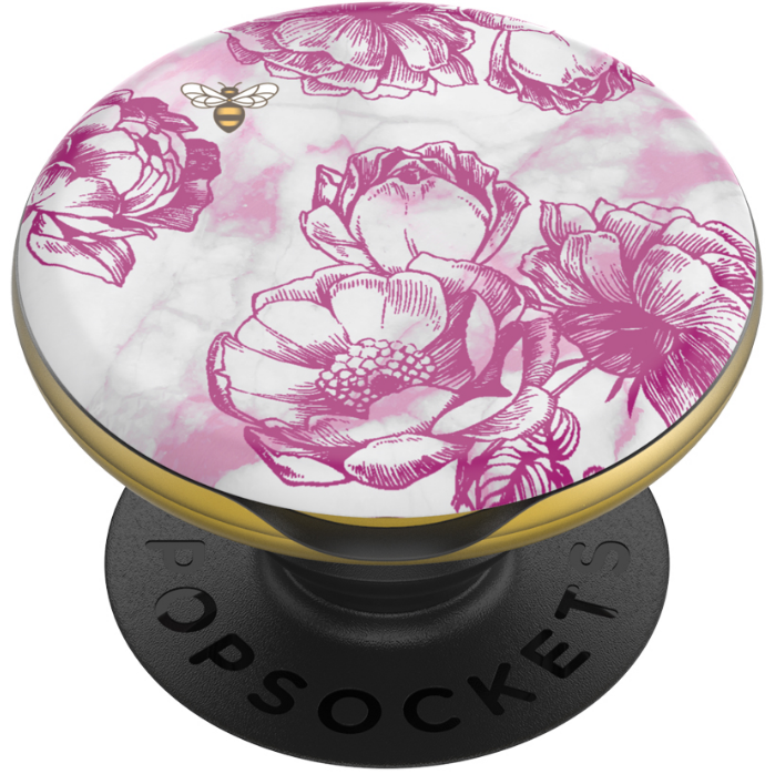 PopSocket PopLips με 2 x Lip Balm με Γεύση Μέντα & Βιταμίνη E - Burt Bees Pink Peony