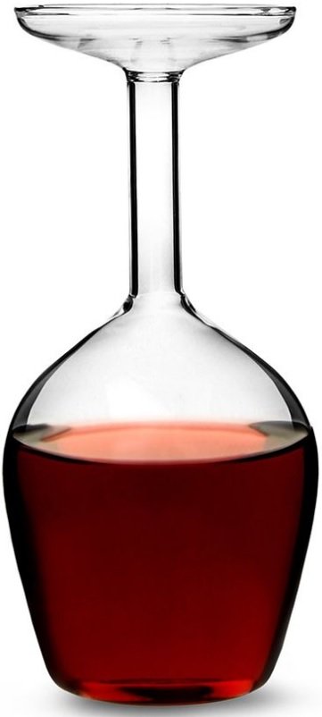Ποτήρι Κρασιού MikaMax Upside Down Wine Glass Γυάλινο Αναποδογυρισμένο 375 ml Clear