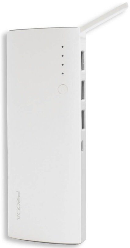 PowerBank Remax Proda PPP-11 LED Star Talk Φορητή Μπαταρία Φόρτισης 12.000mAh με Φακό & 3 x USB-A 2.1A White / Grey