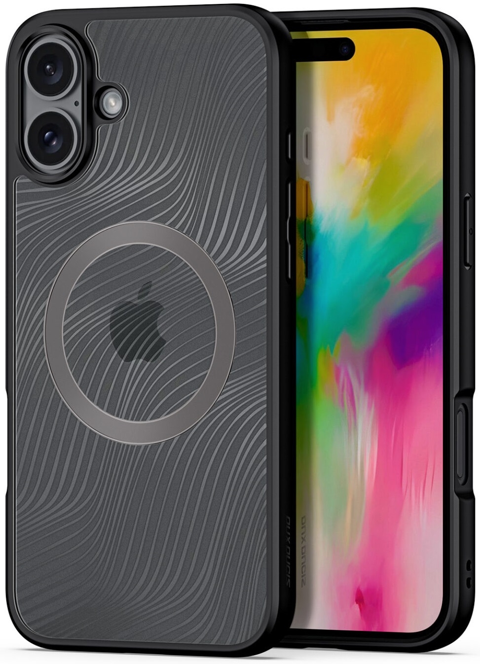 Premium Ημιδιάφανη MagSafe Σκληρή Θήκη - Apple iPhone 16 - DuxDucis Aimo MagSafe Series - Black