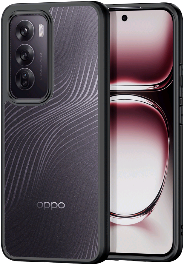 Premium Ημιδιάφανη Σκληρή Θήκη - Oppo Reno12 - DuxDucis Aimo Series - Black