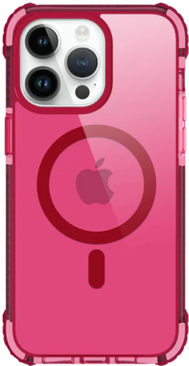 Prodigee Safetee Neo + Mag - Σκληρή Ανθεκτική Ημιδιάφανη Θήκη MagSafe - Apple iPhone 15 Pro Max - Fuchsia