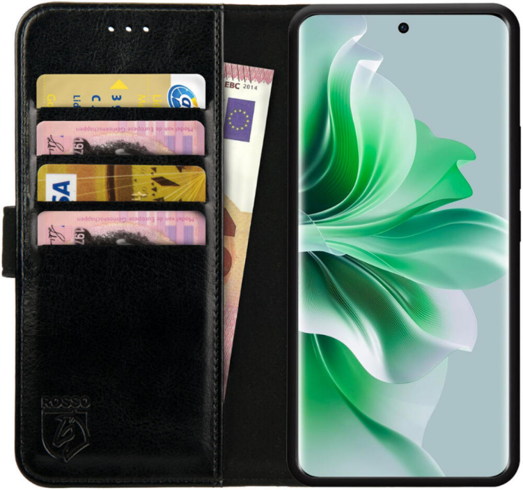 PU Θήκη Πορτοφόλι - Oppo Reno11 - Rosso Element - Black