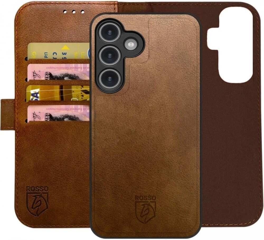 PU Θήκη Πορτοφόλι - Samsung Galaxy S24 Plus - Rosso Element 2 in 1 - Brown