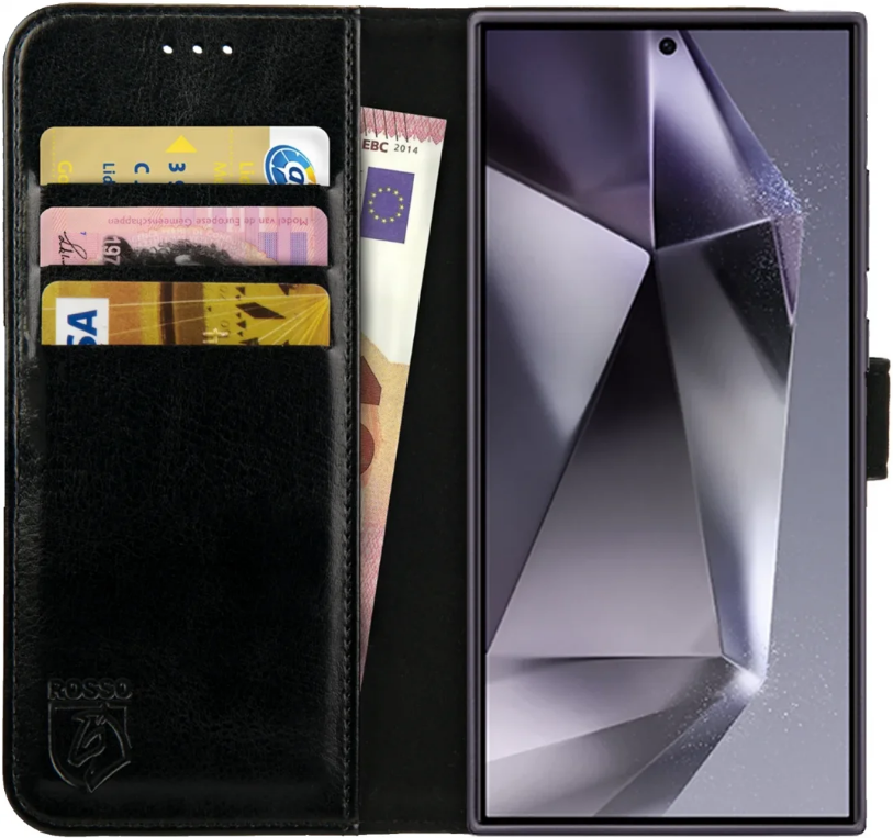 PU Θήκη Πορτοφόλι - Samsung Galaxy S24 Ultra - Rosso Element - Black