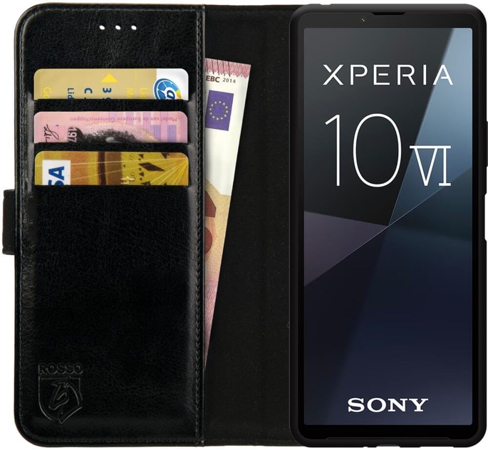PU Θήκη Πορτοφόλι - Sony Xperia 10 VI - Rosso Element - Black