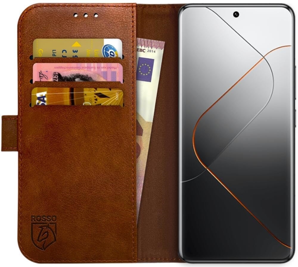 PU Θήκη Πορτοφόλι - Xiaomi 14 Pro - Rosso Element - Brown