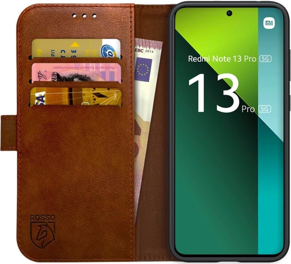 PU Θήκη Πορτοφόλι - Xiaomi Redmi Note 13 Pro 5G / Poco X6 - Rosso Element - Brown