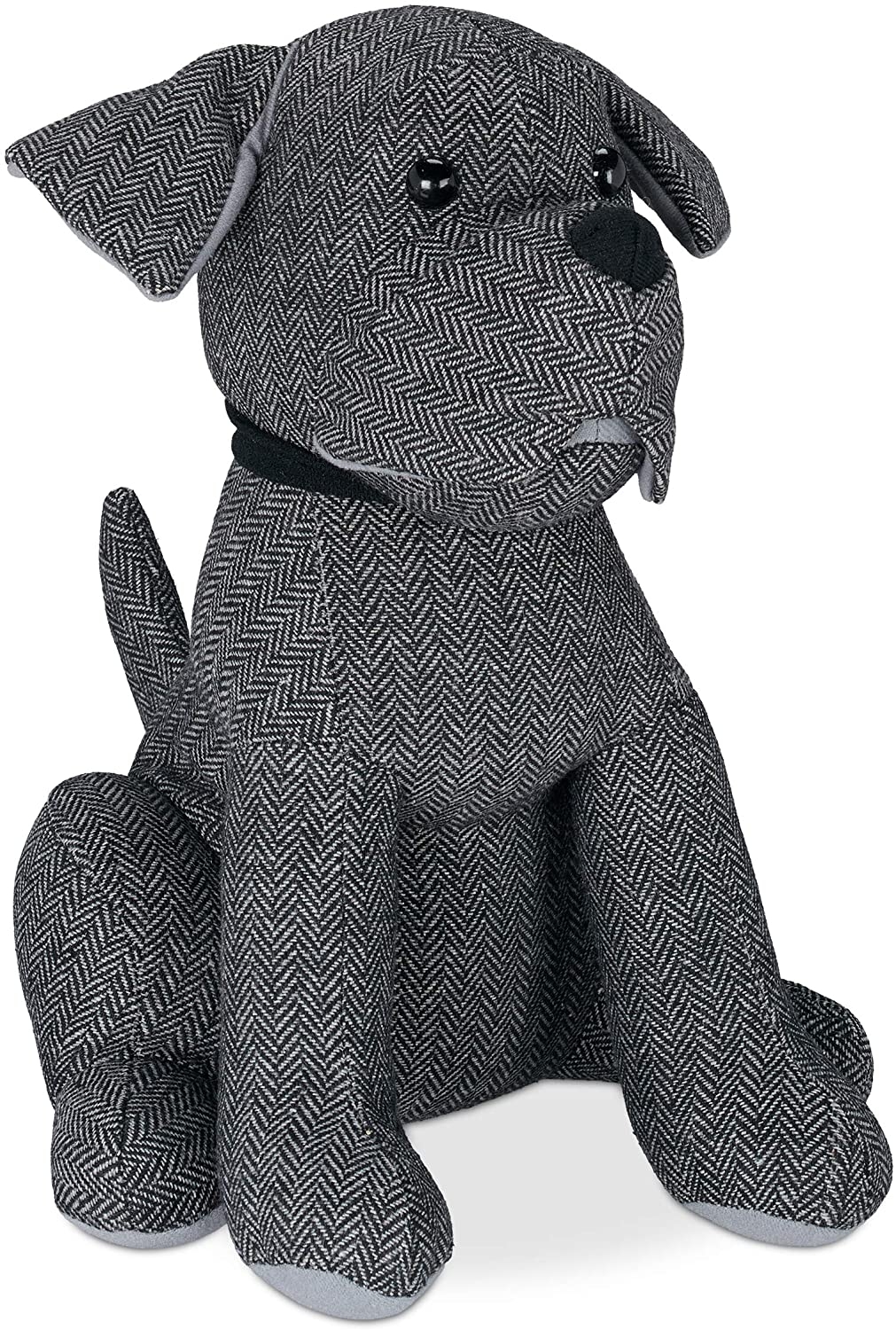 Relaxdays Στοπ Πόρτας Σκύλος / Υφασμάτινο Διακοσμητικό - 33 x 26 x 29.5 cm - Grey