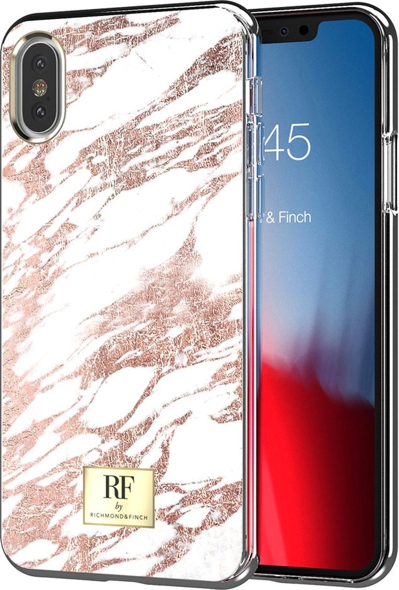 Richmond & Finch - Θήκη Σιλικόνης Apple iPhone X / XS - Rose Gold Marble