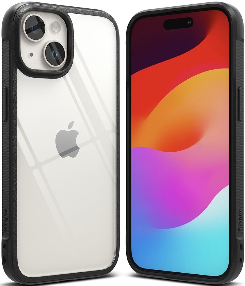 Ringke Fusion Bold - Σκληρή Διάφανη Θήκη με TPU Bumper - Apple iPhone 15 - Black