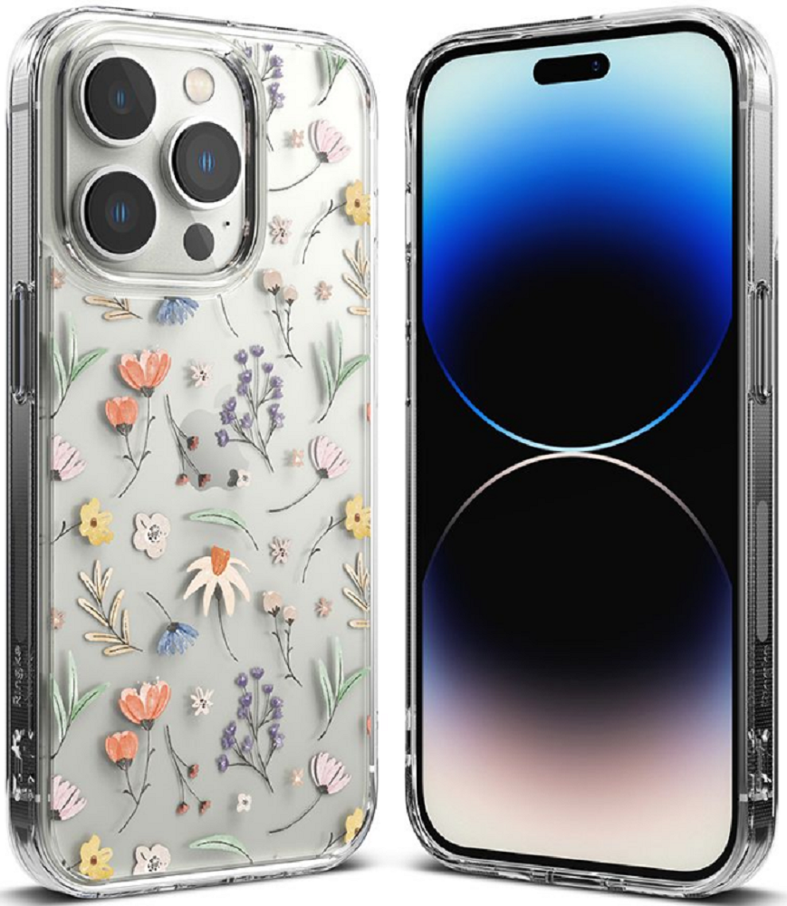 Ringke Fusion Σκληρή Θήκη με TPU Bumper - Apple iPhone 14 Pro - Dry Flowers