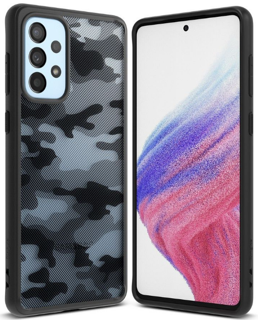 Ringke Fusion Σκληρή Θήκη με TPU Bumper - Samsung Galaxy A53 5G - Matte Camo Black