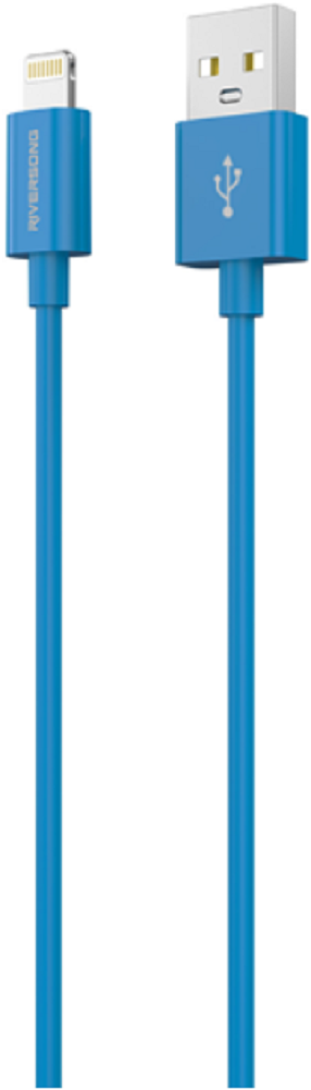 Riversong Lotus 08 - Καλώδιο Φόρτισης και Μεταφοράς Δεδομένων 3A USB σε Lightning - 120cm - Blue