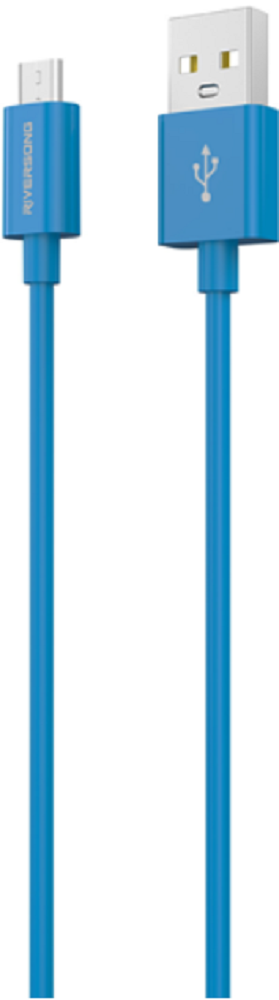 Riversong Lotus 08 - Καλώδιο Φόρτισης και Μεταφοράς Δεδομένων 3A USB σε MicroUSB - 120cm - Blue