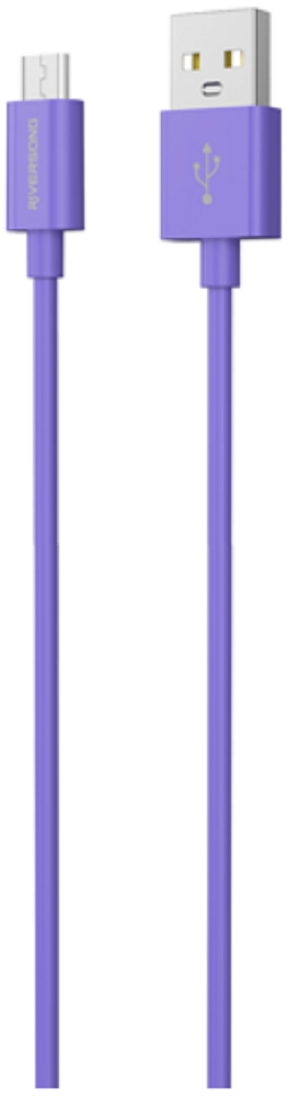Riversong Lotus 08 - Καλώδιο Φόρτισης και Μεταφοράς Δεδομένων 3A USB σε MicroUSB - 120cm - Purple