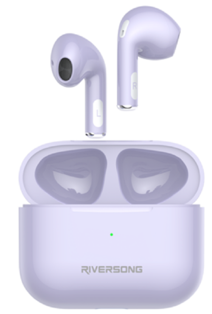 Riversong True Wireless Earbuds Air Mini Pro - Ασύρματα Ακουστικά Bluetooth Με Θήκη Φόρτισης - Purple