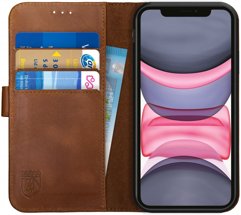 Rosso Deluxe Δερμάτινη Θήκη Πορτοφόλι Apple iPhone 11 - Brown