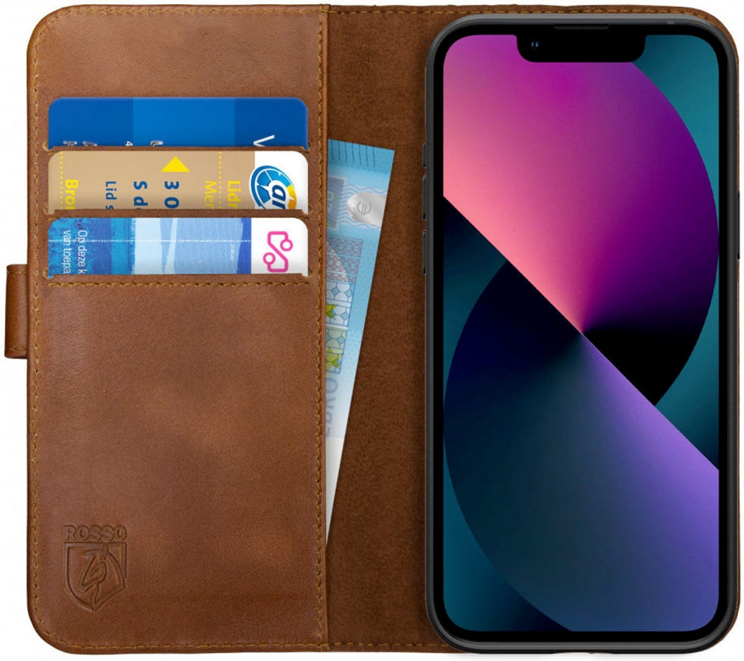 Rosso Deluxe Δερμάτινη Θήκη Πορτοφόλι Apple iPhone 13 mini - Brown