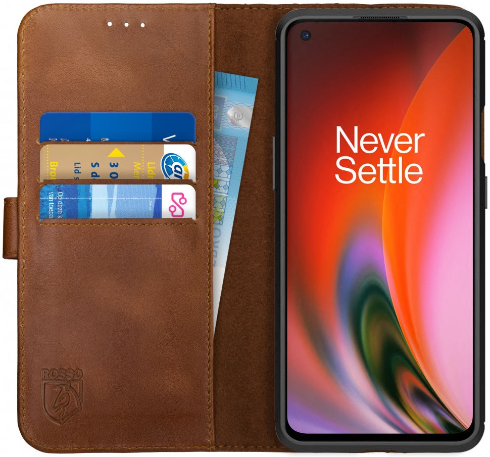 Rosso Deluxe Δερμάτινη Θήκη Πορτοφόλι OnePlus Nord 2 5G - Brown