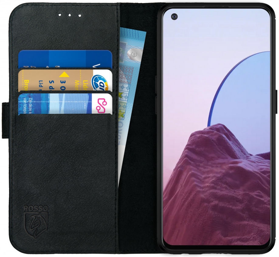 Rosso Deluxe Δερμάτινη Θήκη Πορτοφόλι OnePlus Nord N20 5G - Black