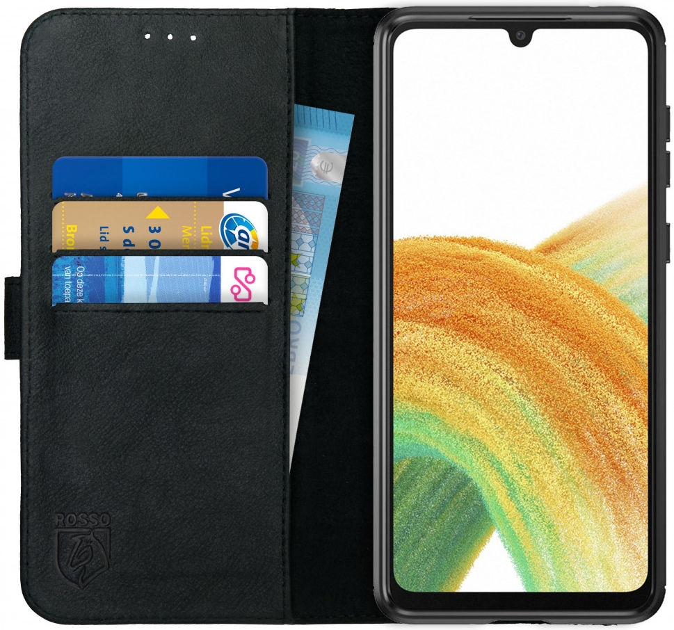Rosso Deluxe Δερμάτινη Θήκη Πορτοφόλι Samsung Galaxy A33 5G - Black
